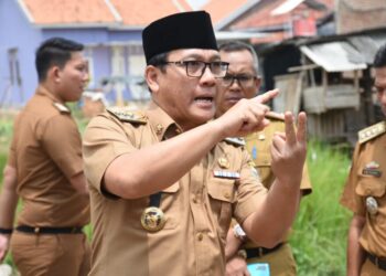 Walikota Metro Monitoring Pembangunan Gorong-Gorong di Mulyojati