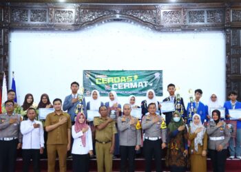 Lomba Cerdas Cermat Tertib Lalu Lintas Meriahkan Hari Sumpah Pemuda di Pringsewu