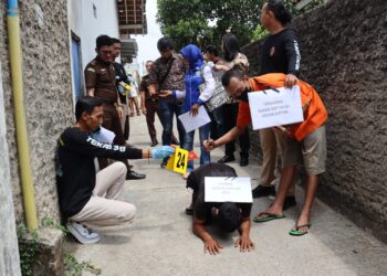 35 Adegan Warnai Rekontruksi Kasus Pembunuhan di Pringsewu