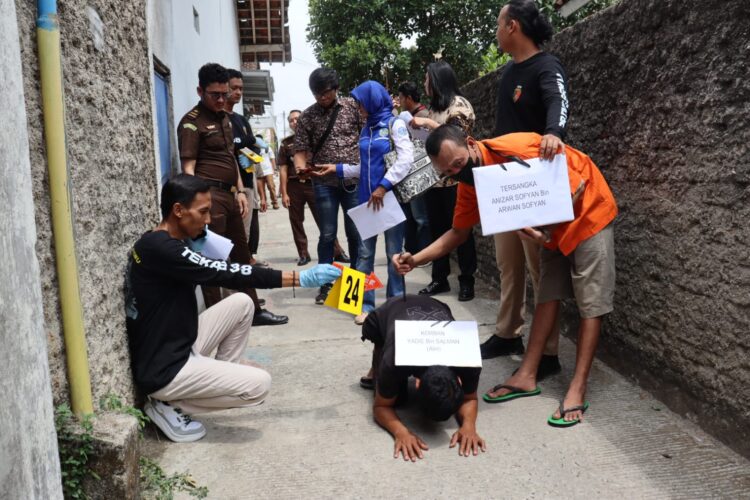 35 Adegan Warnai Rekontruksi Kasus Pembunuhan di Pringsewu