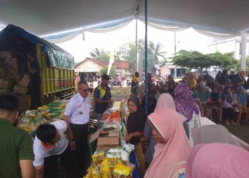 Terdampak Inflasi, Ratusan Warga Sidomulyo Antusias Serbu Pasar Murah