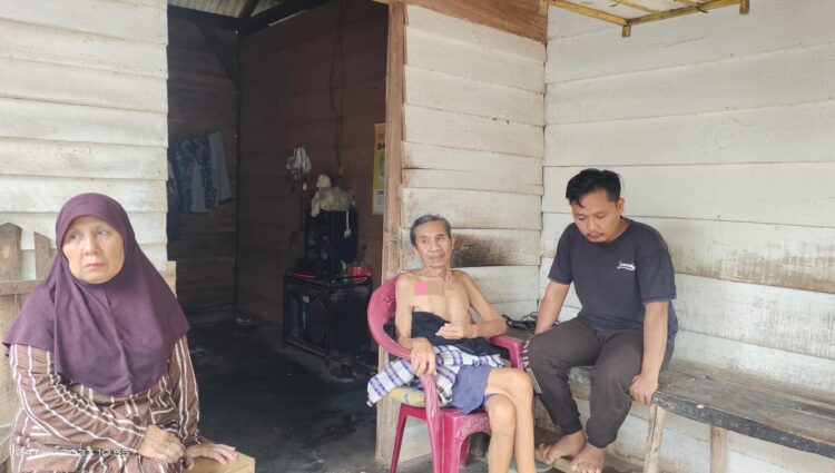 Ismail, Warga Penderita Tumor Paru di Tubaba Butuh Uluran Tangan