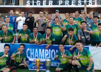 Hadapi Pesawaran, Tim Polres Mesuji Raih Juara 1 Tournamen Mini Soccer Bhayangkara Cup I 2023