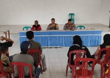 Satlantas Polres Mesuji, Gelar Jum’at Curhat di Balai Desa Simpang Pematang