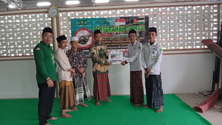 MWCNU Gunung Agung Salurkan Donasi Rp.57 Juta untuk Palestina