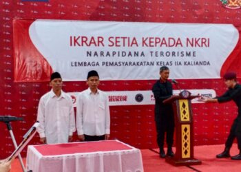 Dua Napi Teroris di Lapas Kalianda Ikrar Setia NKRI