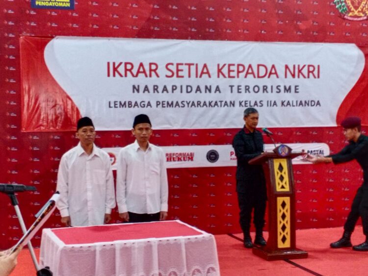Dua Napi Teroris di Lapas Kalianda Ikrar Setia NKRI