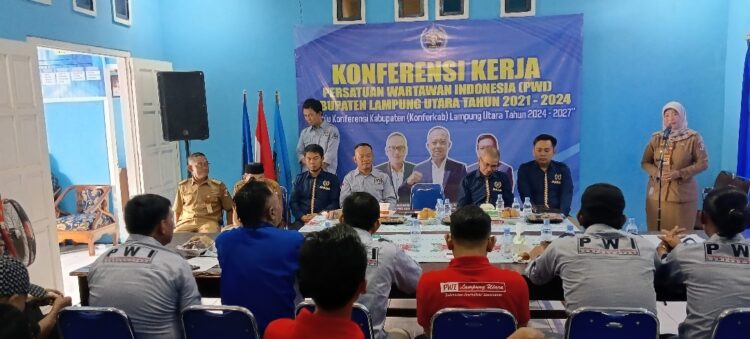 PWI Lampura Gelar Konfrensi Kerja, Menuju Konferkab 2024-2027
