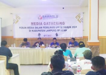 Jelang Masa Tenang, Bawaslu Lamsel ajak Media Untuk Sukseskan Pemilu.