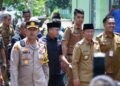 Bersama Forkopimda, Kapolres Patroli Tinjau Logistik Pemilu Di Wilayah Lampung Utara