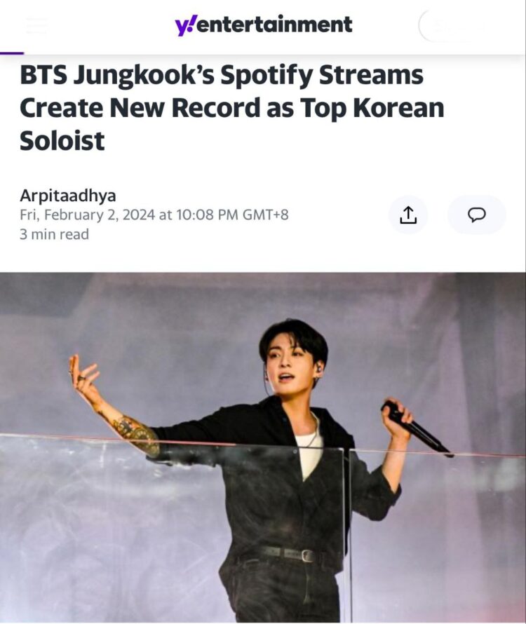 Jeon Jungkook member BTS  kembali mengklaim gelarnya sebagai solois TOP Korea “THE KING OF RECORDS”