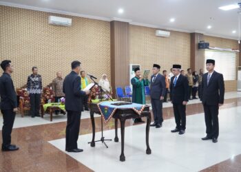 Pj.Bupati Pringsewu Melantik Tiga Pejabat Pimpinan Tinggi Pratama