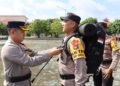 Polres Mesuji Gelar Apel Kesiapan Personel PAM TPS Pemilu 2024