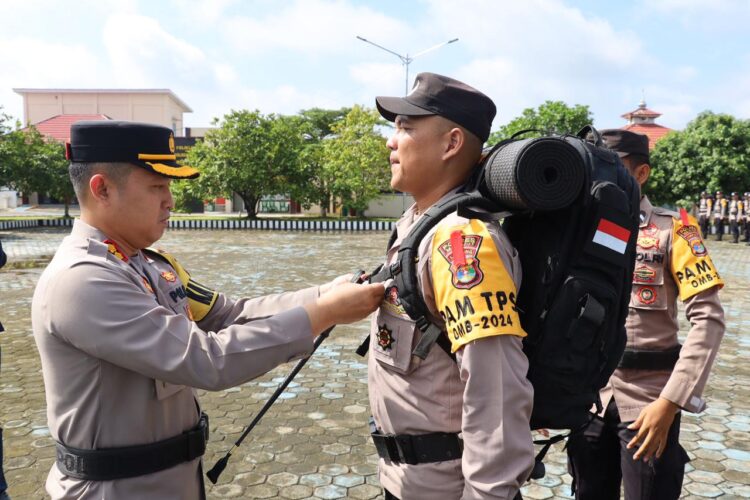 Polres Mesuji Gelar Apel Kesiapan Personel PAM TPS Pemilu 2024