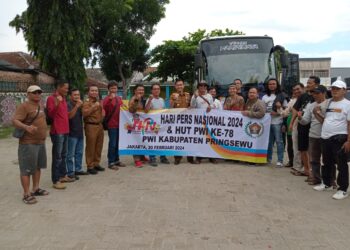 Rombongan PWI Pringsewu Mengikuti HPN 2024 dan HUT PWI ke-78 di Jakarta.