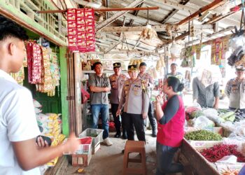 Kapolres Mesuji Cek Stok dan Harga Kebutuhan Pokok di Pasar Tradisional