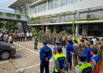 Rapat Pleno Perhitungan Suara Pemilu di Kabupaten Pringsewu Dijaga Ketat Ratusan Aparat