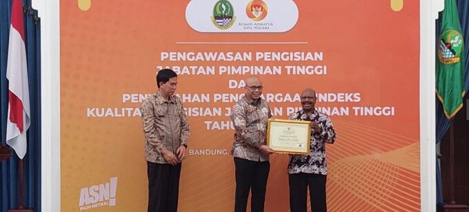 Pemkab Tanggamus Raih Penghargaan Sistem Merit 2023 dari KASN, Mulyadi Irsan: ”Pertahankan Prestasi Ini”