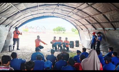 Tingkatkan Skill, Dinas Damkar dan Penyelamatan Lampung Selatan Gelar Pelatihan Water Rescue