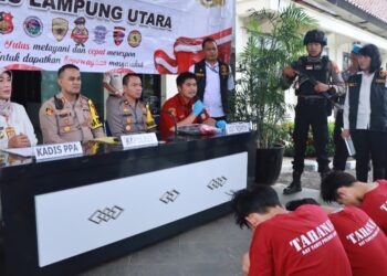 6 Pelaku Pemerkosa Anak Dibawah Umur Ditangkap, 4 Lagi Kabur,  Dikejar Polres Lampura 