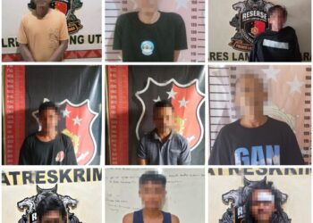 9 Pelaku Curat Di Lampura Dibekuk Polisi