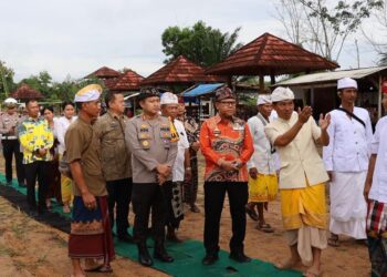 Kapolres dan Pj Bupati Mesuji Hadiri Perayaan Melasti Tahun 2024