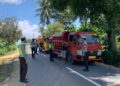 Satlantas Pringsewu dan Dinas Perhubungan Lakukan Penindakan Truck Overload di Jalan Banyumas