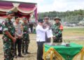Kapolres dan Pj Bupati Mesuji Hadiri Upacara Penutupan TMMD di Desa Sungai Badak