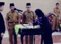 Marindo Kurniawan Lantik Sudarsih Sebagai Kadis Dukcapil Pringsewu