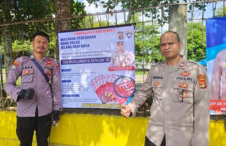 Tradisi Tukar Uang Jelang Lebaran, Polres Mesuji Himbau Masyarakat Waspada Peredaran Upal