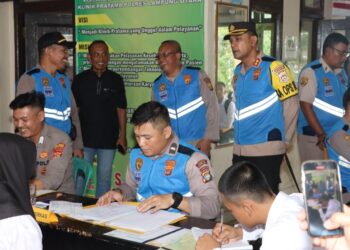 Kapolres Lampura Tinjau Proses Pelaksanaan Penerimaan  Anggota Polri 2024