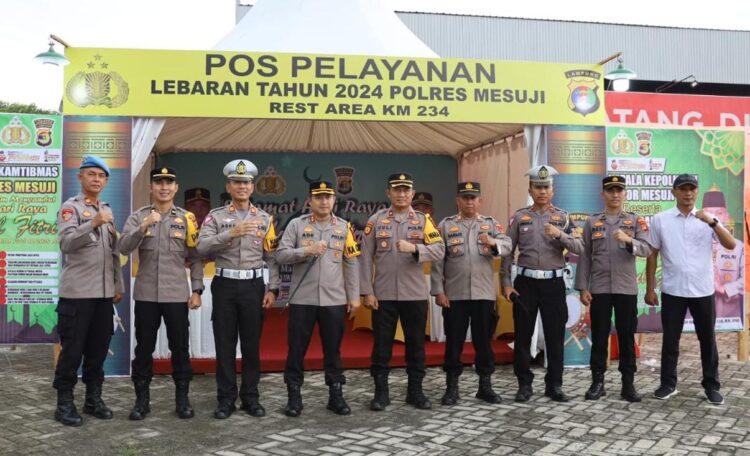 Kapolres Mesuji Cek Kesiapan Jalur Mudik dan Pos Pelayanan Lebaran 2024