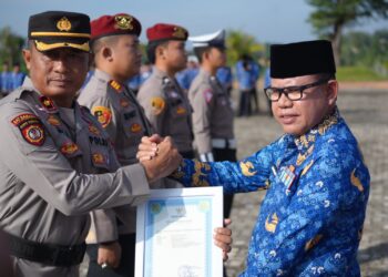 Gelar Halal Bihalal, Pemkab Mesuji Juga Beri Penghargaan Kepada Jajaran Polres Mesuji