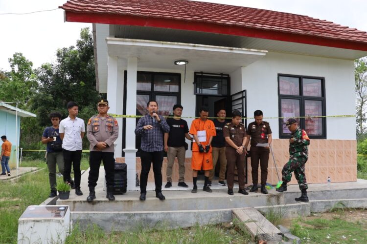 Polres dan Kejari Mesuji Gelar Rekonstruksi Kasus Pembunuhan Rossi Aprilia