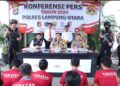 Berhasil Ungkap 54 Kasus Kejahatan, Polres Lampura Ranking 1 Dijajaran Polda Lampung