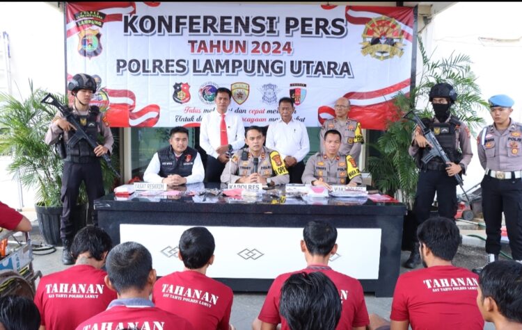 Berhasil Ungkap 54 Kasus Kejahatan, Polres Lampura Ranking 1 Dijajaran Polda Lampung