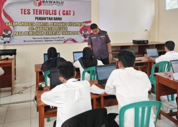 Sebanyak 35 Peserta Calon anggota Panwascam Ikuti CAT