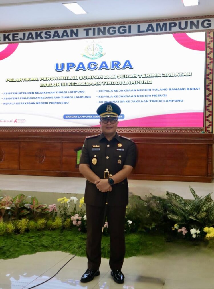 Raden Wisnu Bagus Wicaksono Resmi Dilantik sebagai Kajari Pringsewu