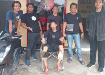 Pelaku Perampasan Motor Pelajar SMK N 1 Kotabumi, Dilumpuhkan Tekab 308 Polres Lampura