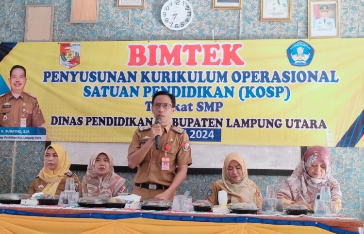 Wujudkan Pendidikan Berkualitas, Dinas Pendidikan Lampura Gelar Bimtek KOSP