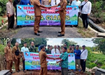 Rampung Dikerjakan, Pemdes Ciamis Serahkan Pembangunan Lapen Kepada Masyarakat 