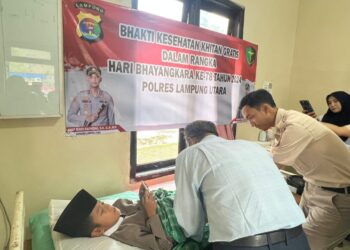 Hari Bhayangkara Ke 78, Polres Lampung Utara Gelar Khitanan Gratis