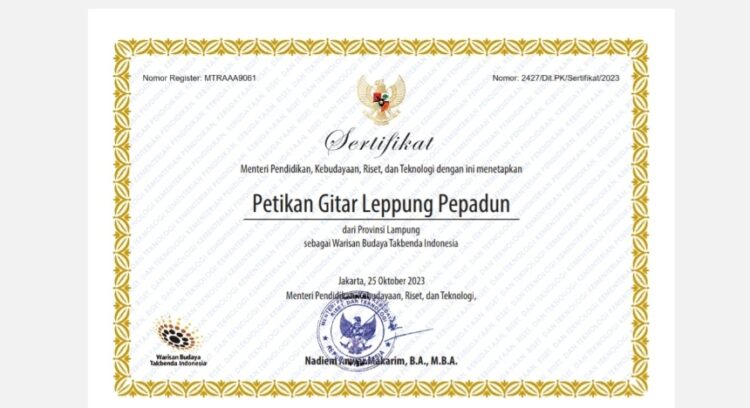 Pemkab Lampura Raih Penghargaan WBTB