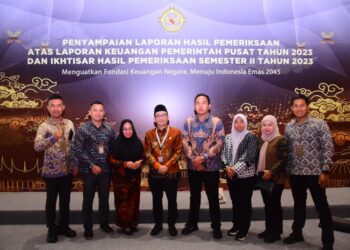 Pj Bupati Mesuji Hadiri Acara Penyampaian LHP Keuangan Pemerintah Pusat Dengan Predikat WTP