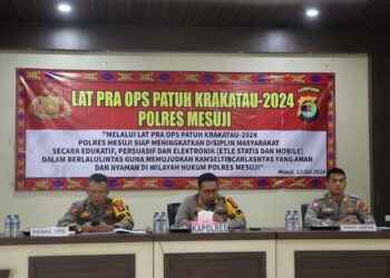 Kapolres Mesuji Pimpin Giat Lat Pra Ops Patuh Krakatau 2024