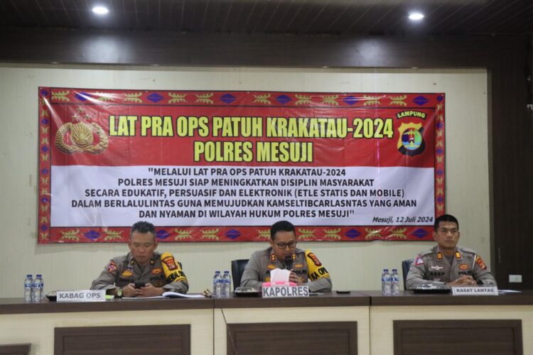 Kapolres Mesuji Pimpin Giat Lat Pra Ops Patuh Krakatau 2024
