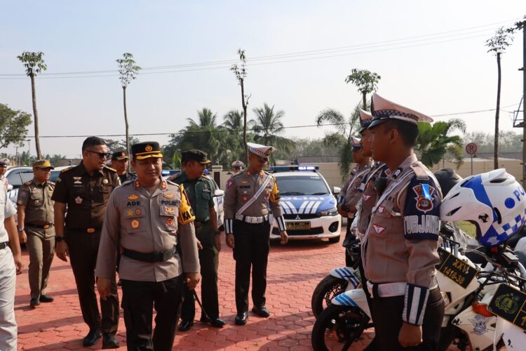 Kapolres Mesuji Pimpin Apel Gelar Pasukan Ops Patuh Krakatau 2024