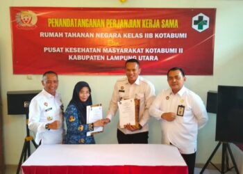 Pastikan Kesehatan Warga Binaan, Rutan Kelas II B Kotabumi Gandeng Puskesmas Kotabumi II
