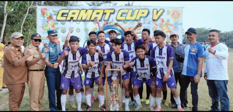 Taklukkan Ciamis 2-0 , Klub Sepak Bola Hanakau Jaya Raih Juara 1, Camat Cup V Sungkai Utara