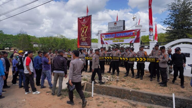 Jelang Pilkada Serentak 2024, Polres Mesuji Gelar Simulasi Sispamkota